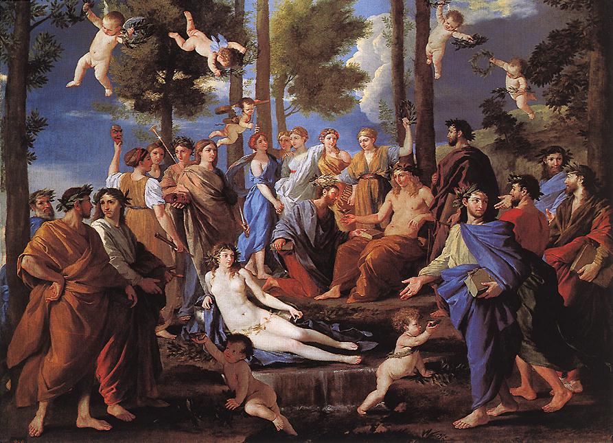 Poussin Nicolas - Apollon et les Muses (Parnassus).jpg